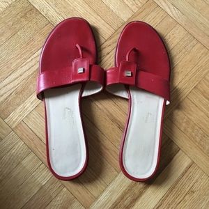 Salvatore ferragamo red sandals 36.5